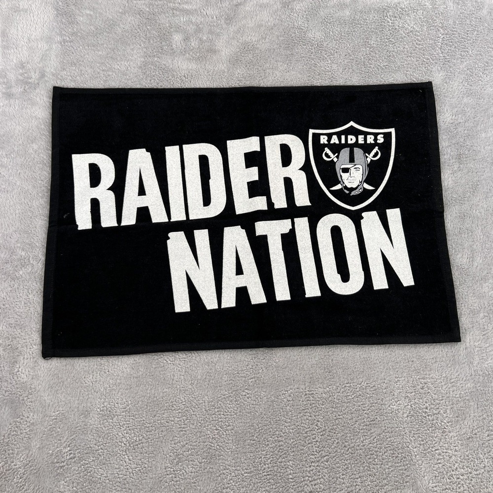 WinCraft Raider Nation Rally Towel Black White Las Vegas Raiders NFL Football